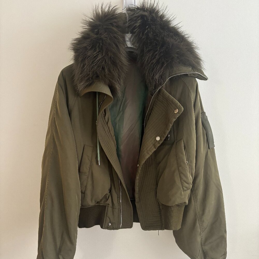 $4000 Juun.J Olive Green N2-B Flight Bomber Jacket Fur Hood - Medium - Large - Picture 5 of 15